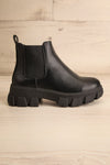 Barakaldo Black Faux-Leather Chelsea Boots | La petite garçonne side view