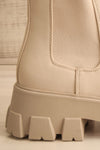 Barakaldo Ivory Faux-Leather Chelsea Boots | La petite garçonne side back view