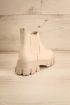 Barakaldo Ivory Faux-Leather Chelsea Boots | La petite garçonne back view
