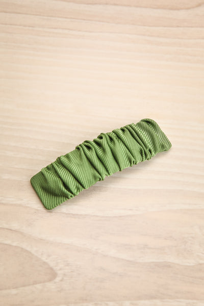 Barataria Colourful Fabric Hair Clip Set | La petite garçonne green