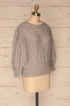 Barb Light Grey Braided Knit Sweater | La petite garçonne side view