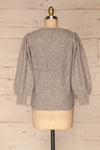 Barb Light Grey Braided Knit Sweater | La petite garçonne back view