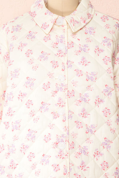Barbie Quilted Floral Shacket | Boutique 1861 front close-up