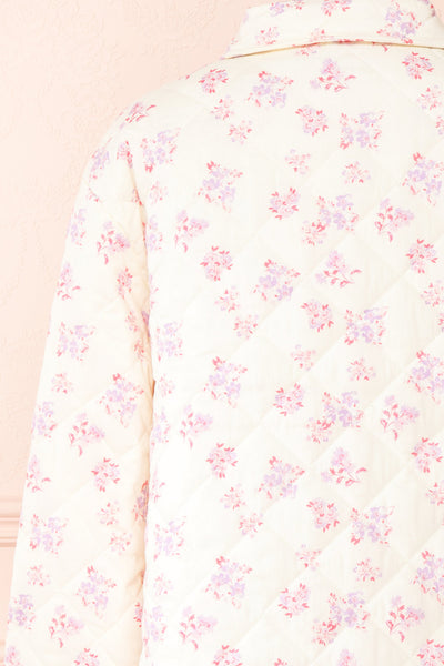 Barbie Quilted Floral Shacket | Boutique 1861 back close-up