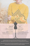 Bari Mustard Fuzzy Patterned Sweater | La petite garçonne fiche