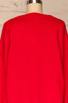 Amadora Red Oversized Knit Sweater back close up | La Petite Garçonne