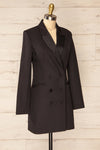 Barrameda Black Buttoned Blazer Dress | La petite garçonne side view