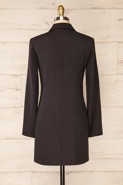 Barrameda Black Buttoned Blazer Dress | La petite garçonne back view