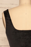Baryssaw Black Velvet Cropped Camisole | La Petite Garçonne back close-up