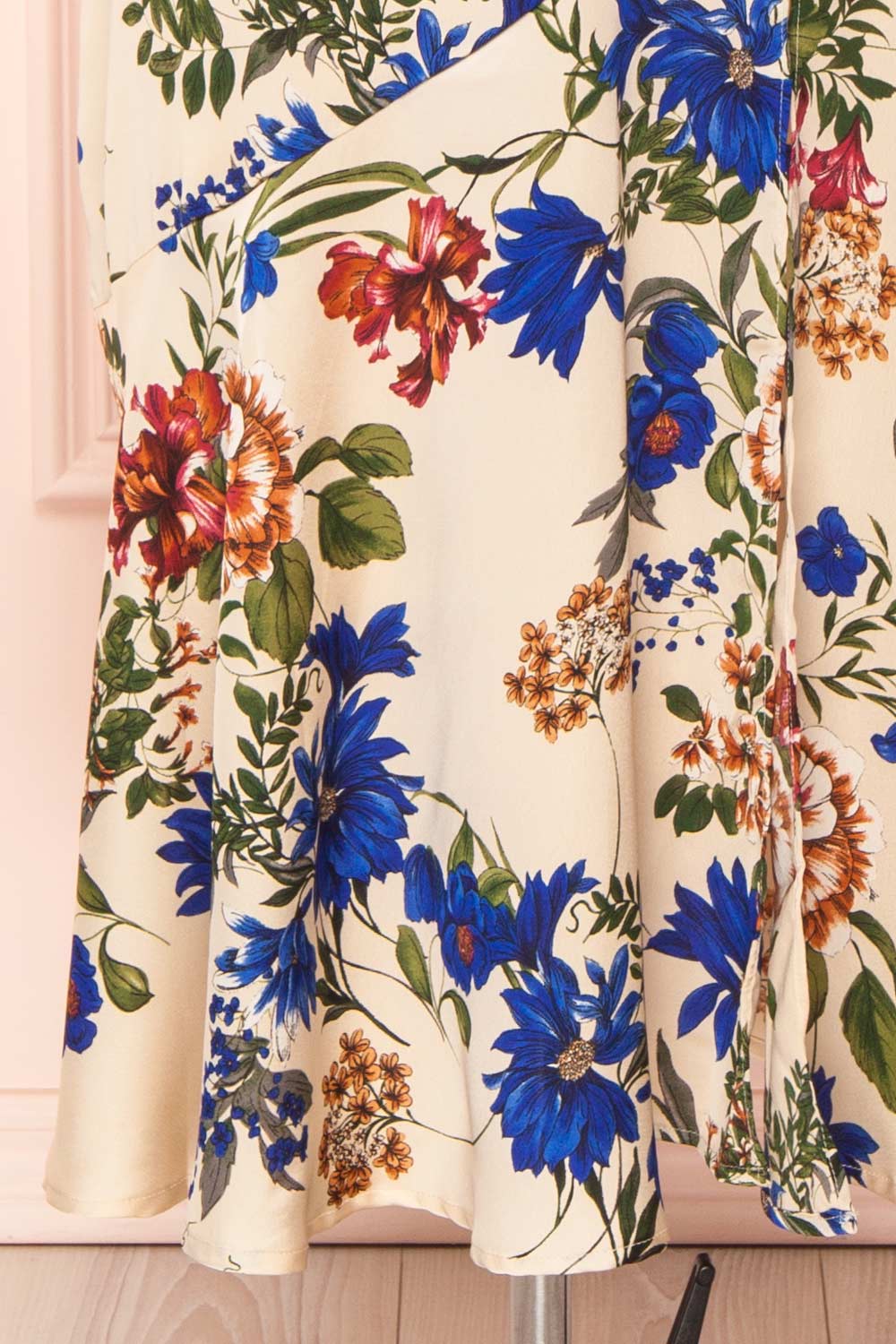 Basha V-Neck Floral Slip Dress w/ Slit | Boutique 1861 bottom