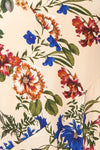 Basha V-Neck Floral Slip Dress w/ Slit | Boutique 1861 fabric