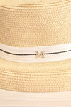 Basildon Beige Wide Brimmed Straw Hat side close-up | La Petite Garçonne