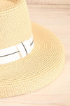 Basildon Beige Wide Brimmed Straw Hat close-up | La Petite Garçonne