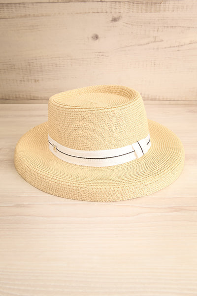 Basildon Beige Wide Brimmed Straw Hat | La Petite Garçonne