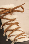 Battement Fur-Lined Leather Hiker Boots | La petite garçonne front close-up