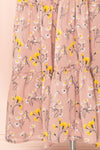 Batyanne Floral Midi Dress w/ Puffy Sleeves | Boutique 1861 bottom