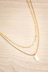 Bau Layered Chain Necklace w/ Medallion | La petite garçonne flat view