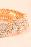 Baucis Or Crystal Studded Gold Bangle Bracelet front close-up | Boutique 1861