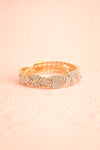 Baucis Or Crystal Studded Gold Bangle Bracelet front view | Boutique 1861