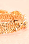 Baucis Or Crystal Studded Gold Bangle Bracelet back close-up | Boutique 1861