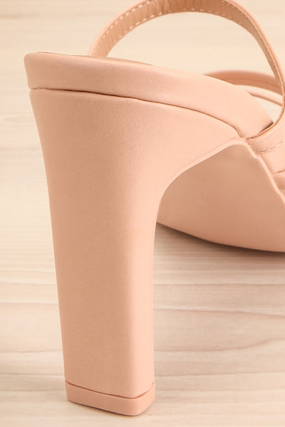 Baudoyer Pink Heeled Sandals | La petite garçonne back close-up