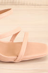 Baudoyer Pink Heeled Sandals | La petite garçonne side close-up