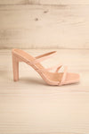 Baudoyer Pink Heeled Sandals | La petite garçonne side view