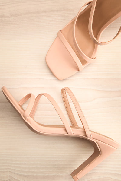 Baudoyer Pink Heeled Sandals | La petite garçonne flat view