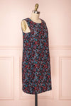 Baylor Black Floral Dress | Robe Fleurie side view | Boutique 1861