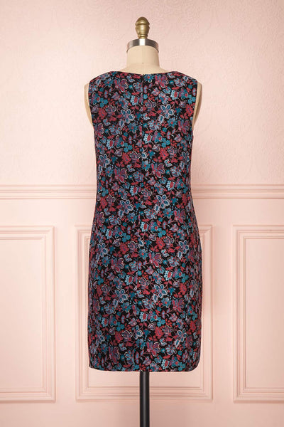 Baylor Black Floral Dress | Robe Fleurie back view | Boutique 1861