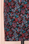 Baylor Black Floral Dress | Robe Fleurie skirt close up | Boutique 1861