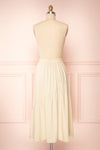 Baylou Beige Elastic Waist Midi Skirt | Boutique 1861 back view