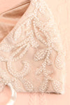 Beaded Bridal Face Mask White | Boudoir 1861 folded close-up