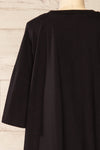 Beaurice Black Oversized T-Shirt w/ Round Collar | La petite garçonne back close-up