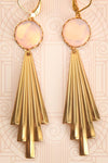 Bebe Daniels Golden Art Deco Pendant Earrings | Boutique 1861
