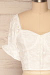 Bedzin White Lace Crop Top with Puff Sleeves | La Petite Garçonne 2