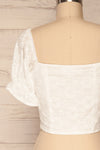 Bedzin White Lace Crop Top with Puff Sleeves | La Petite Garçonne 6