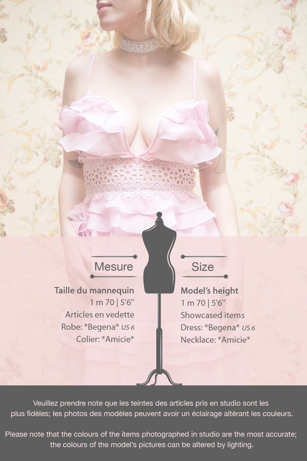 Begena Pink Layered Frills A-Line Midi Dress | Boutique 1861  fiche
