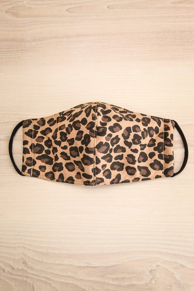 Beige Cheetah Face Mask | La petite garçonne front view