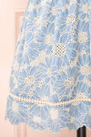 Belinda Short Floral Dress w/ Open-Work | Boutique 1861 bottom