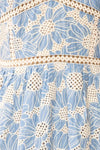 Belinda Short Floral Dress w/ Open-Work | Boutique 1861 fabric