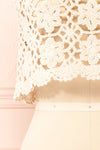 Bellis Beige Crochet Crop Top | Boutique 1861  bottom