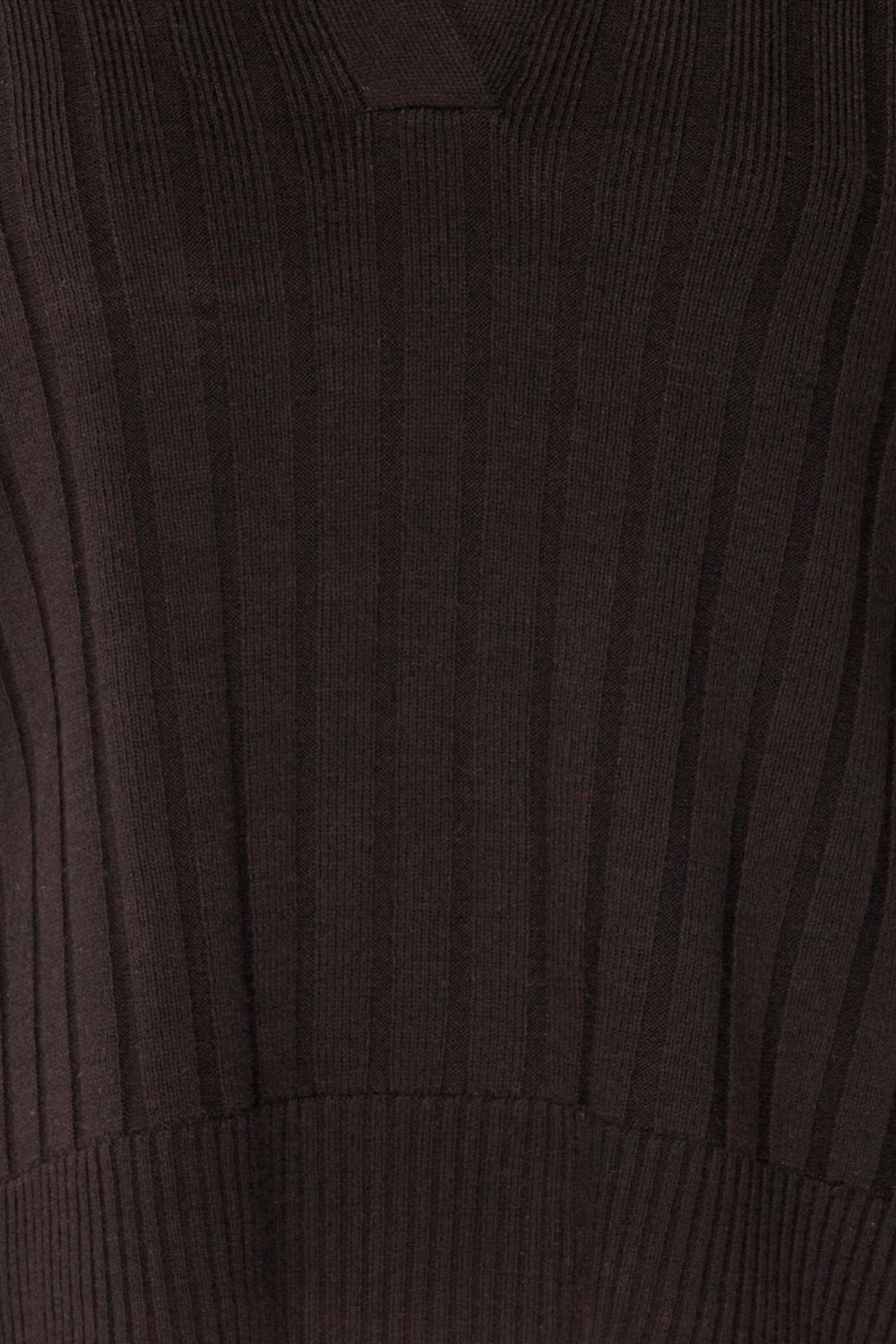Beluth Black Collared Long Sleeve Top | La petite garçonne fabric 