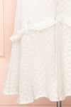 Belvie White Midi Button-Up V-Neck Dress | Boutique 1861 bottom