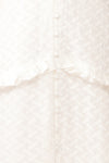 Belvie White Midi Button-Up V-Neck Dress | Boutique 1861 fabric