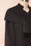 Benedicte Black Fitted Vintage Blazer Jacket | SIDE CLOSE UP | Boutique 1861