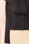 Benedicte Black Fitted Vintage Blazer Jacket | BOTTOM CLOSE UP | Boutique 1861