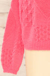 Benidorm Pink Cropped Knit Sweater | La petite garçonne bottom