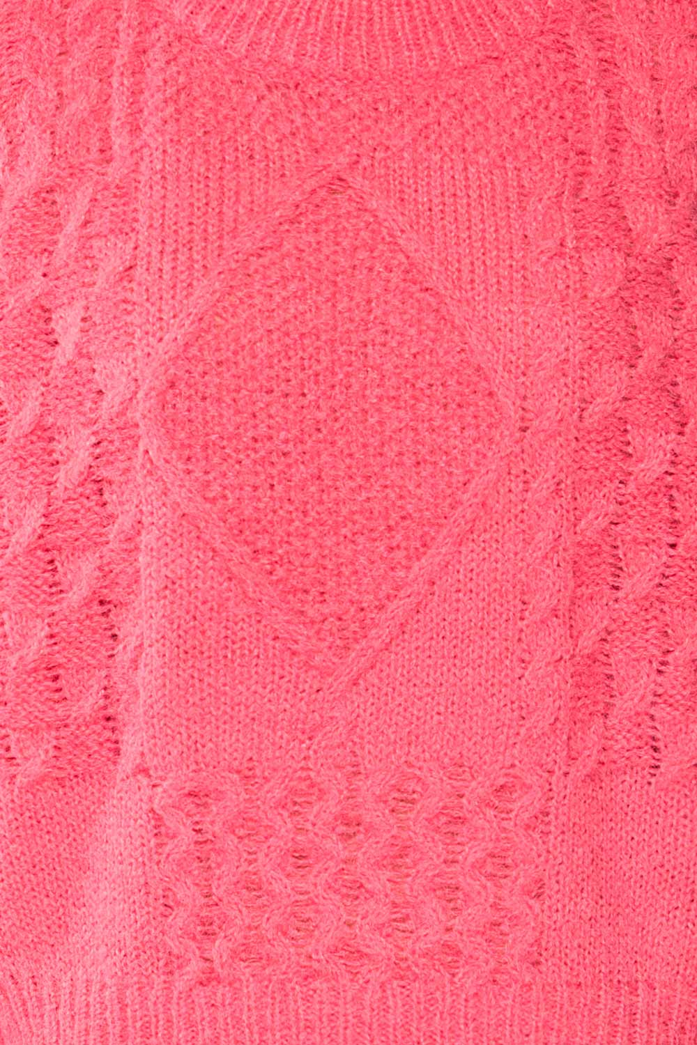 Benidorm Pink Cropped Knit Sweater | La petite garçonne fabric