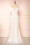 Benignitas Off-Shoulder Lace Mermaid Bridal Dress | Boudoir 1861 front view